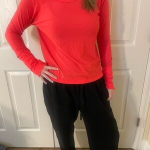 Women's Orange/Coral Long Sleeve Top